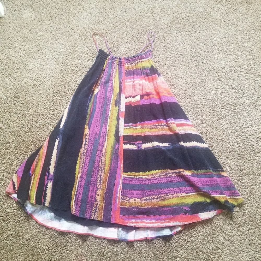 Free People Black Multicolored Mini Dress SZ XS